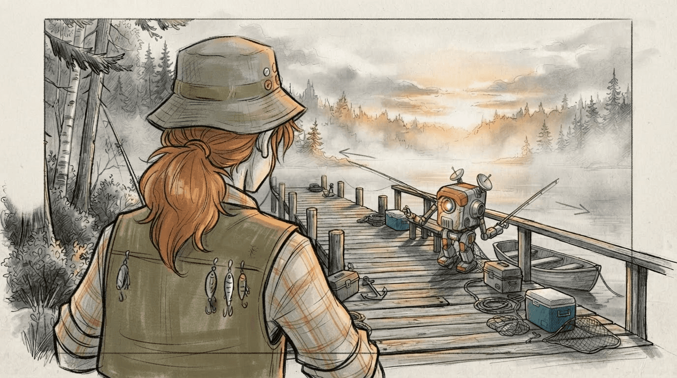 Generated frame SC.04 · THE BET, keeping Wally consistent with the character sheet